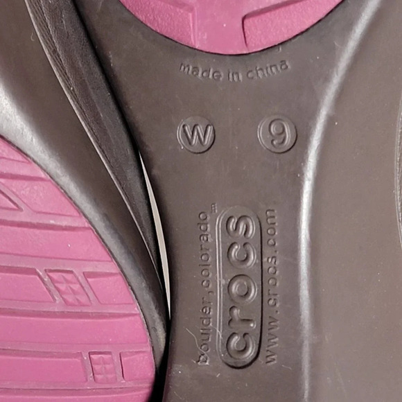 CROCS Womens Lydia Wedge Shoes 9 Brown Comfort Casual Slip On Neutral Minimalist - Picture 6 of 10